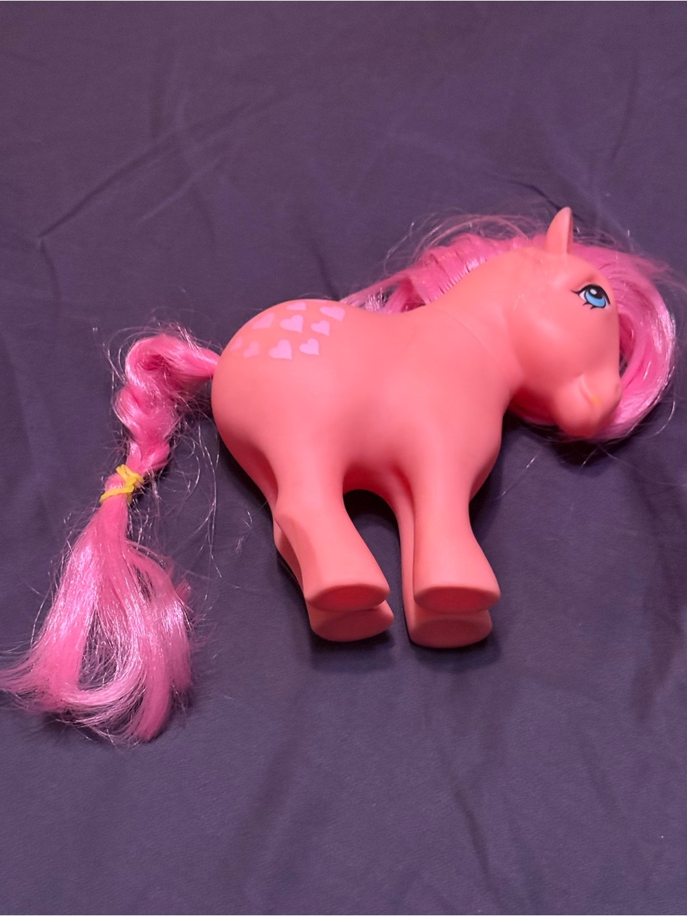 Vintage G1 My Little Pony Peachy Peachy Pink Hearts 1982 Hasbro